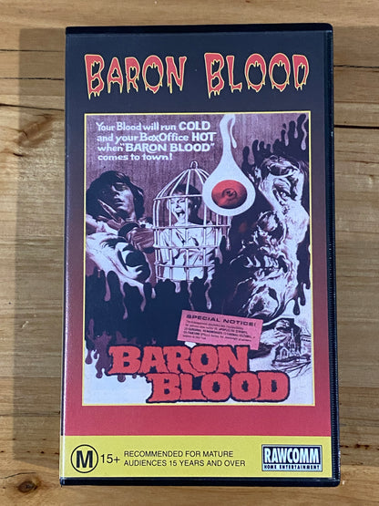 Baron Blood VHS Classic European Horror Colour Joseph Cotten Elke Sommer 1972 VGC