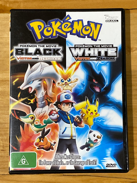 Pokémon Black The Movie & Pokémon White The Movie DVD 2-Disc PAL 4 VGC