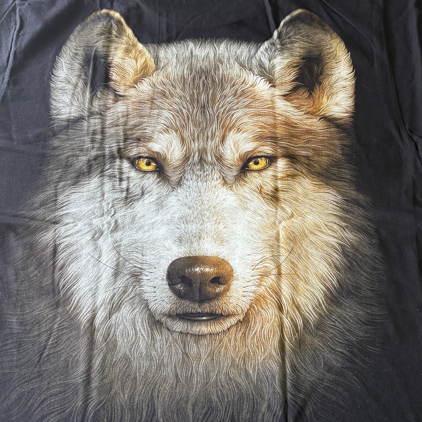 Rock Chang High Definition Wolf T-Shirt Black Short Sleeve Size Extra Large