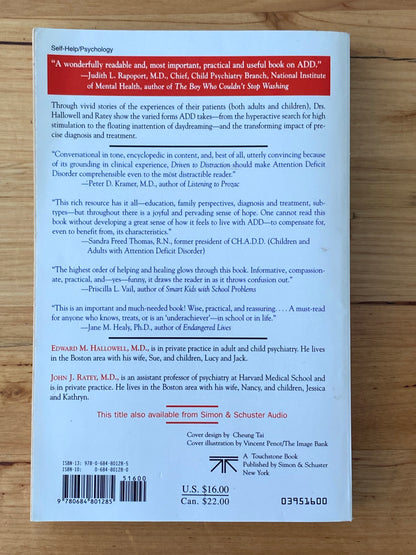 Driven To Distraction Coping With ADHD by Edward M. Hallowell Paperback 1995 GD