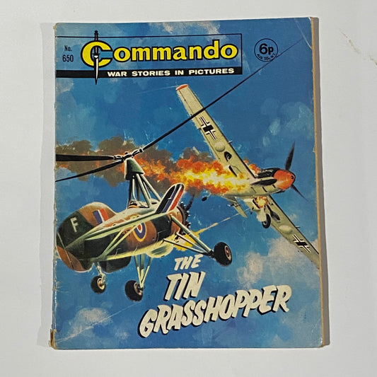 Commando War Comic #650 The Tin Grasshopper 1972