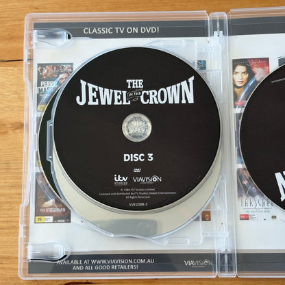 Jewel in The Crown Complete Series DVD Classic British TV 4-Disc PAL 4 VGC