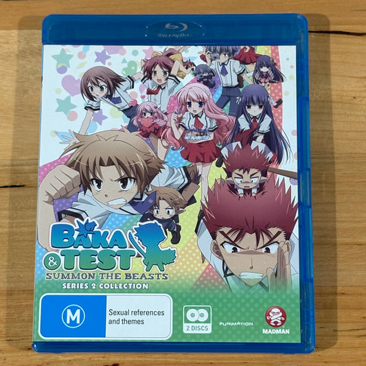 Baka And Test Summon The Beasts Blu-ray Anime Series 1 and 2 Collection Region A+B VGC