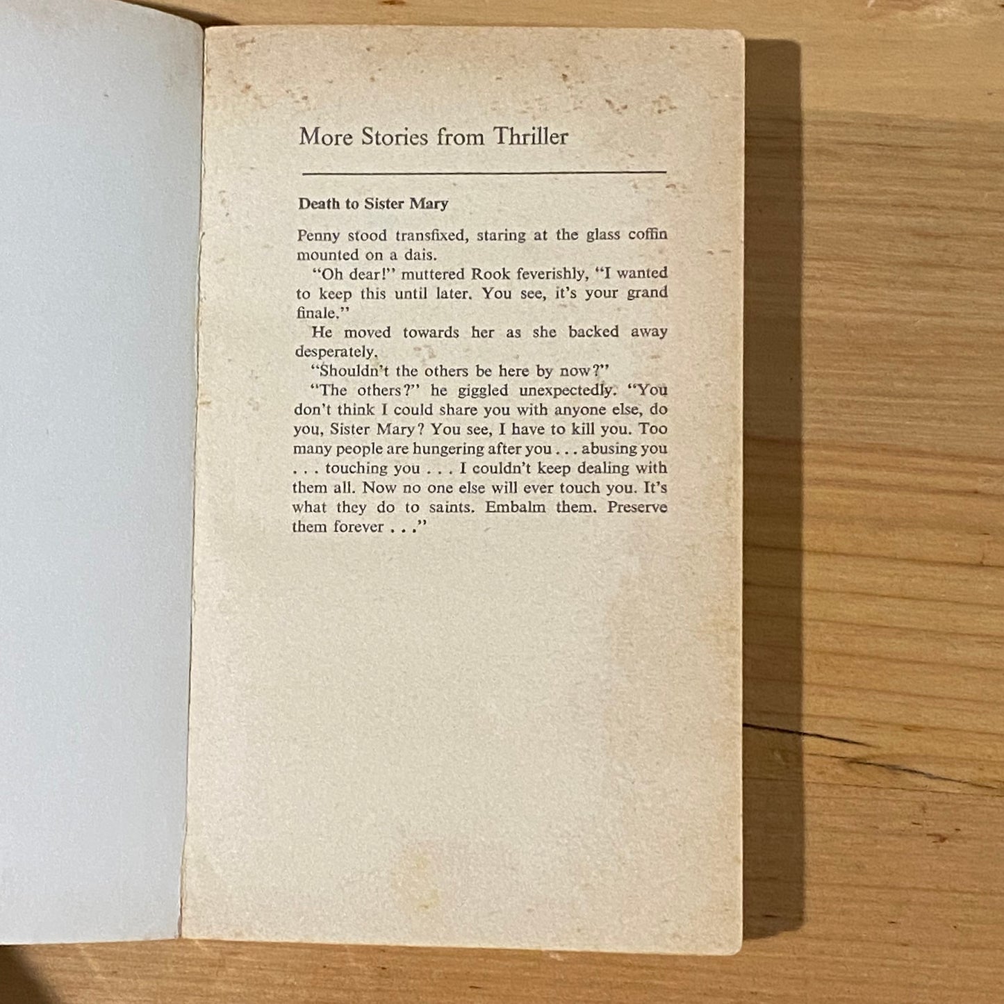 More Stories From Thriller by Brian Clemens Paperback 1975 GD