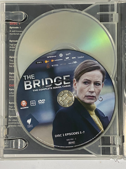 The Bridge Complete Series 1-3 DVD Swedish/Danish Crime Thriller PAL 4 VGC