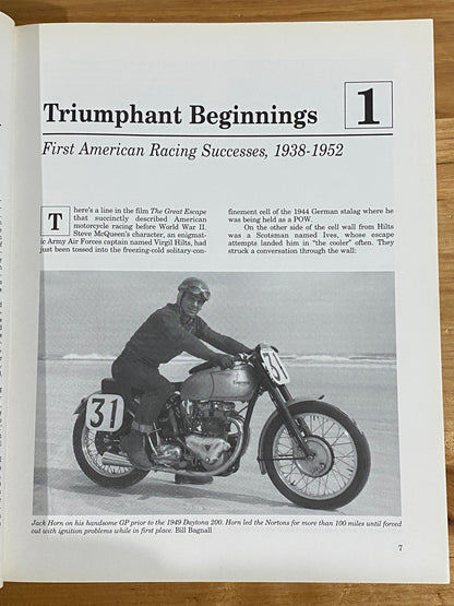 Triumph Racing Motorcycles In America by Linsday Brooke 1996 Paperback VGC