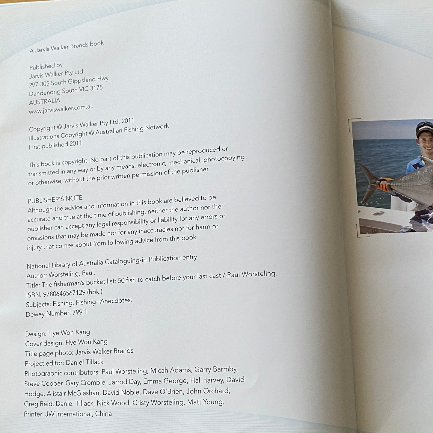 The Fisherman's Bucket List by Paul Worstelling Hardcover 2011 GD