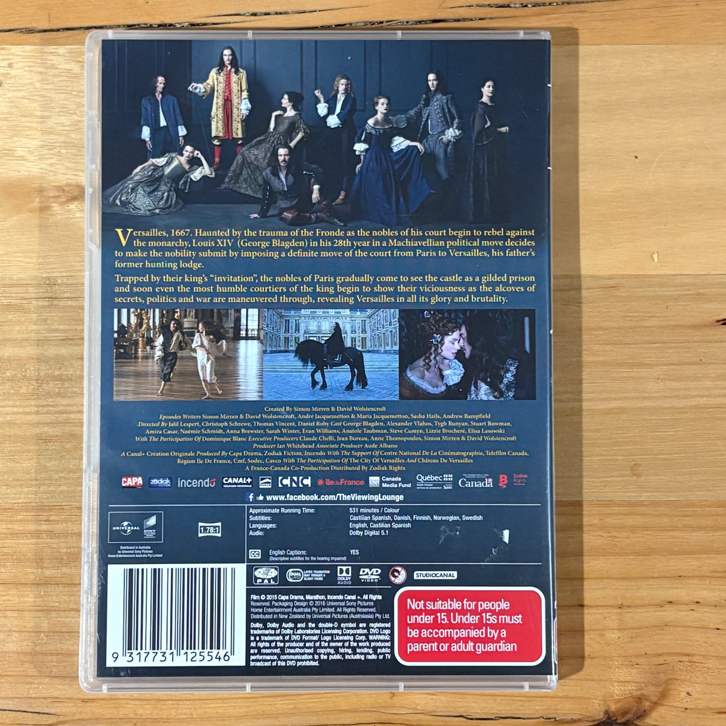 Versailles Season 1-3 DVD Complete Set StudioCanal Historical Drama PAL 2,4 VGC