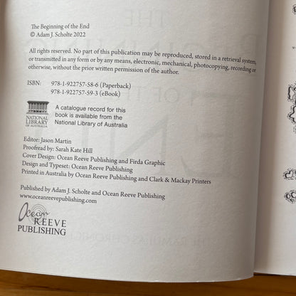 The Beginning Of The End Adam J. Scholte Fantasy Paperback 2022 GD