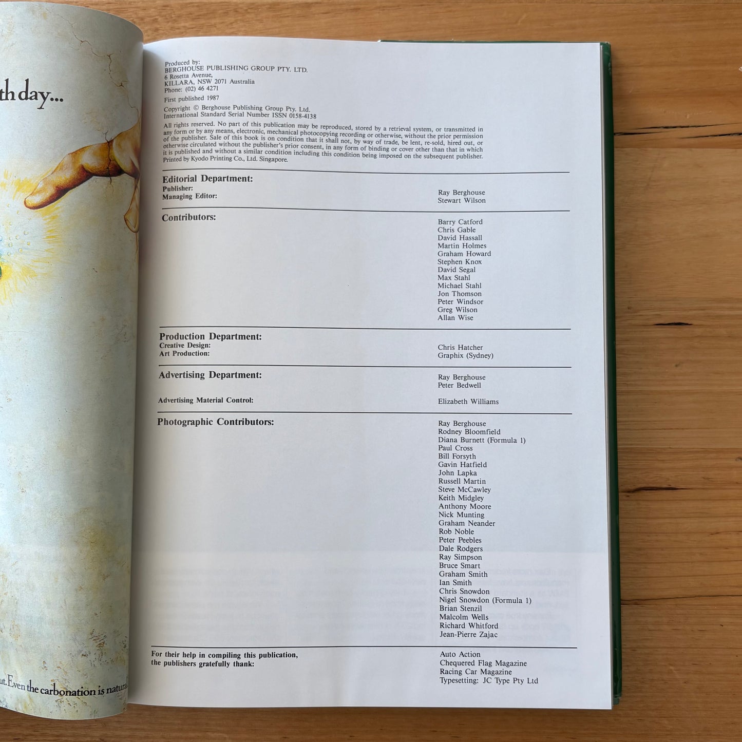 Australian Motor Racing Year 1986/87 Hardcover Book GD