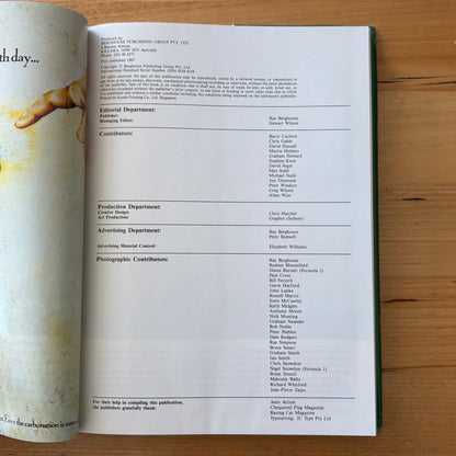 Australian Motor Racing Year 1986/87 Hardcover Book GD