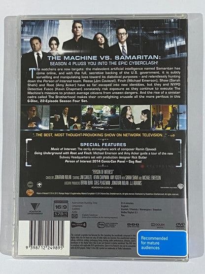 Person Of Interest Complete Seasons 1-5 DVD Every Episode PAL 4 VGC