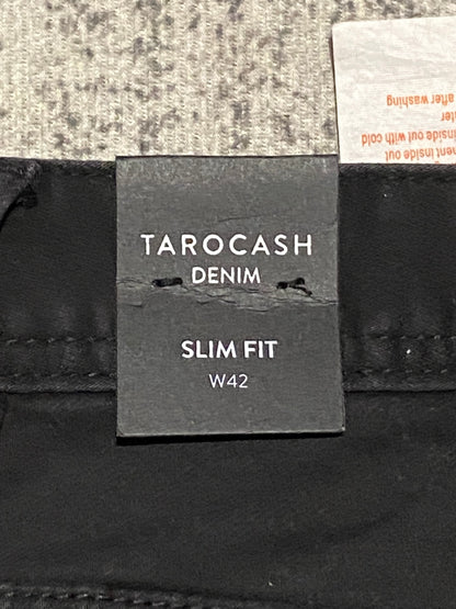 Tarocash Men’s Jeans Stretch Denim Black Size 42-inch Waist Zip Fly New With Tags