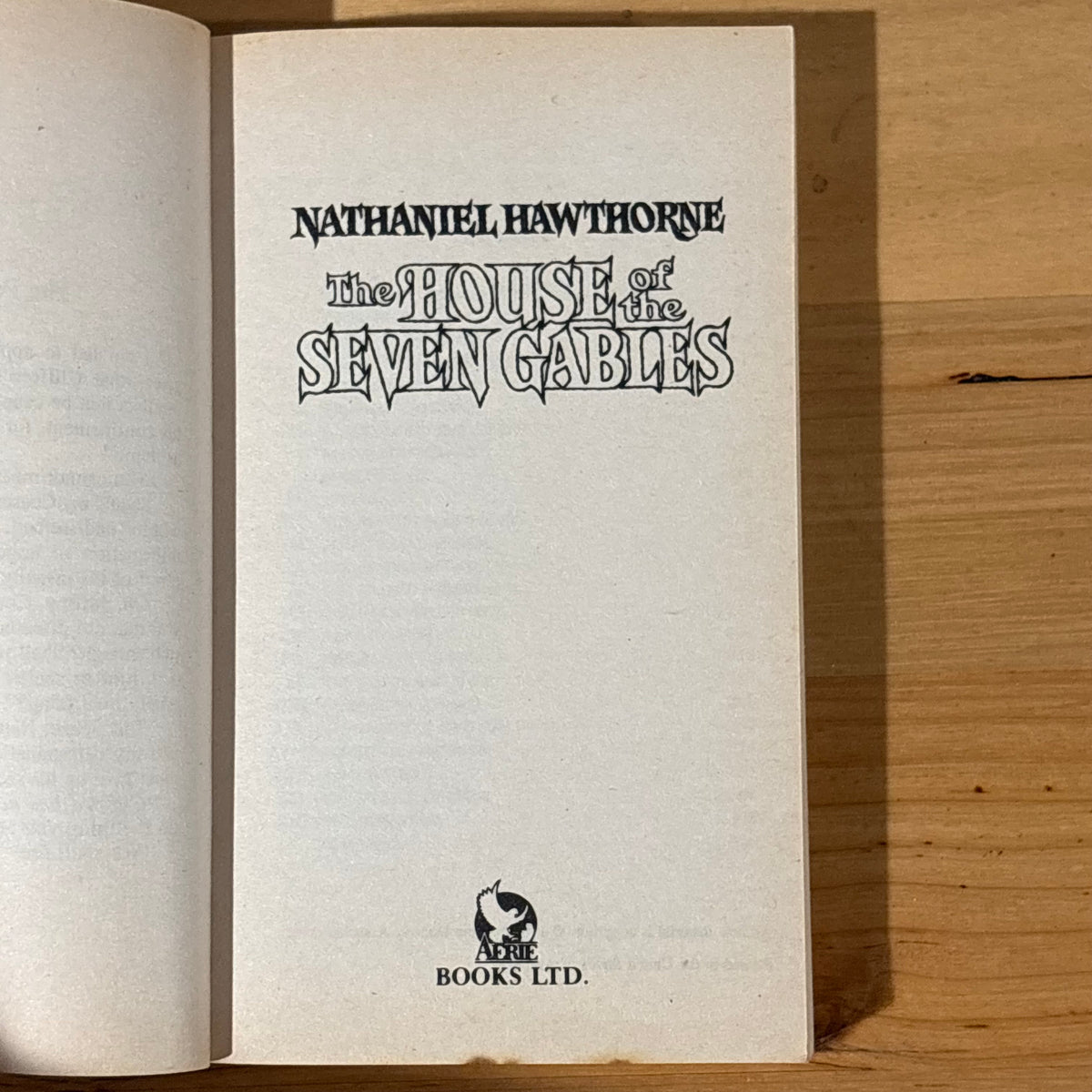 The House Of The Seven Gables by Nathaniel Hawthorne Paperback 1988 GD