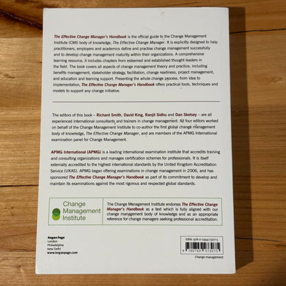 The Effective Change Manager's Handbook Paperback 2015 GD