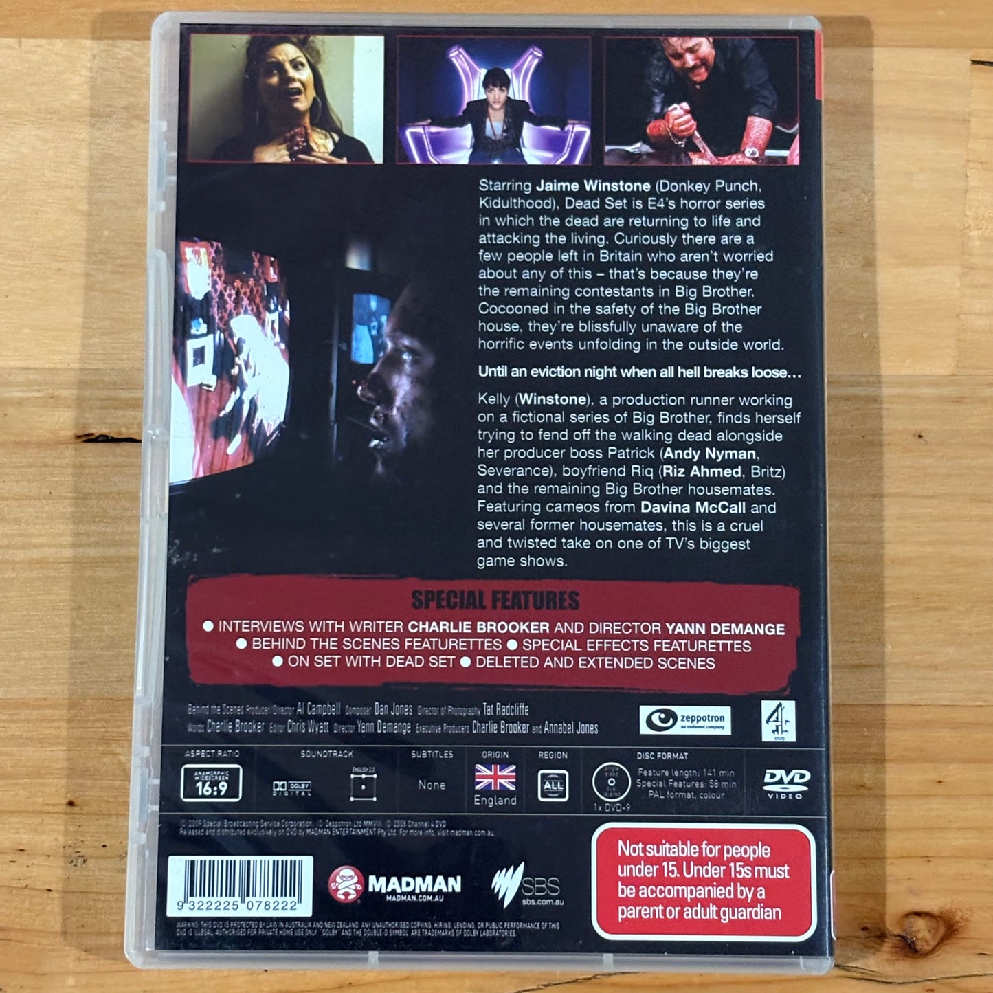 Deadset DVD Horror Zombies and Reality TV British PAL ALL VGC