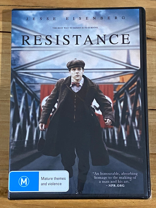 Resistance DVD Jesse Eisenberg World War Two Drama PAL 4 New Sealed