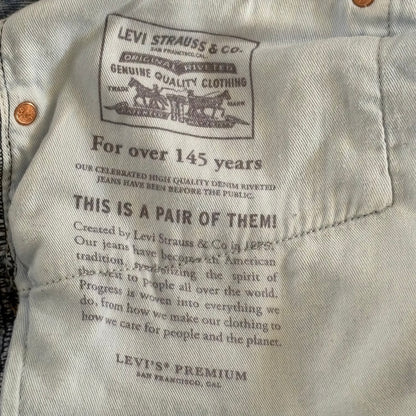 Levis 512 Jeans Straight Leg Size 36L Men's Blue Denim