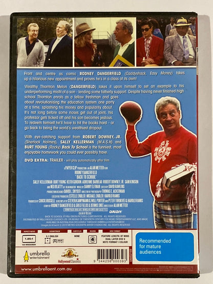 Rodney Dangerfield Back To School DVD NTSC 4 VGC