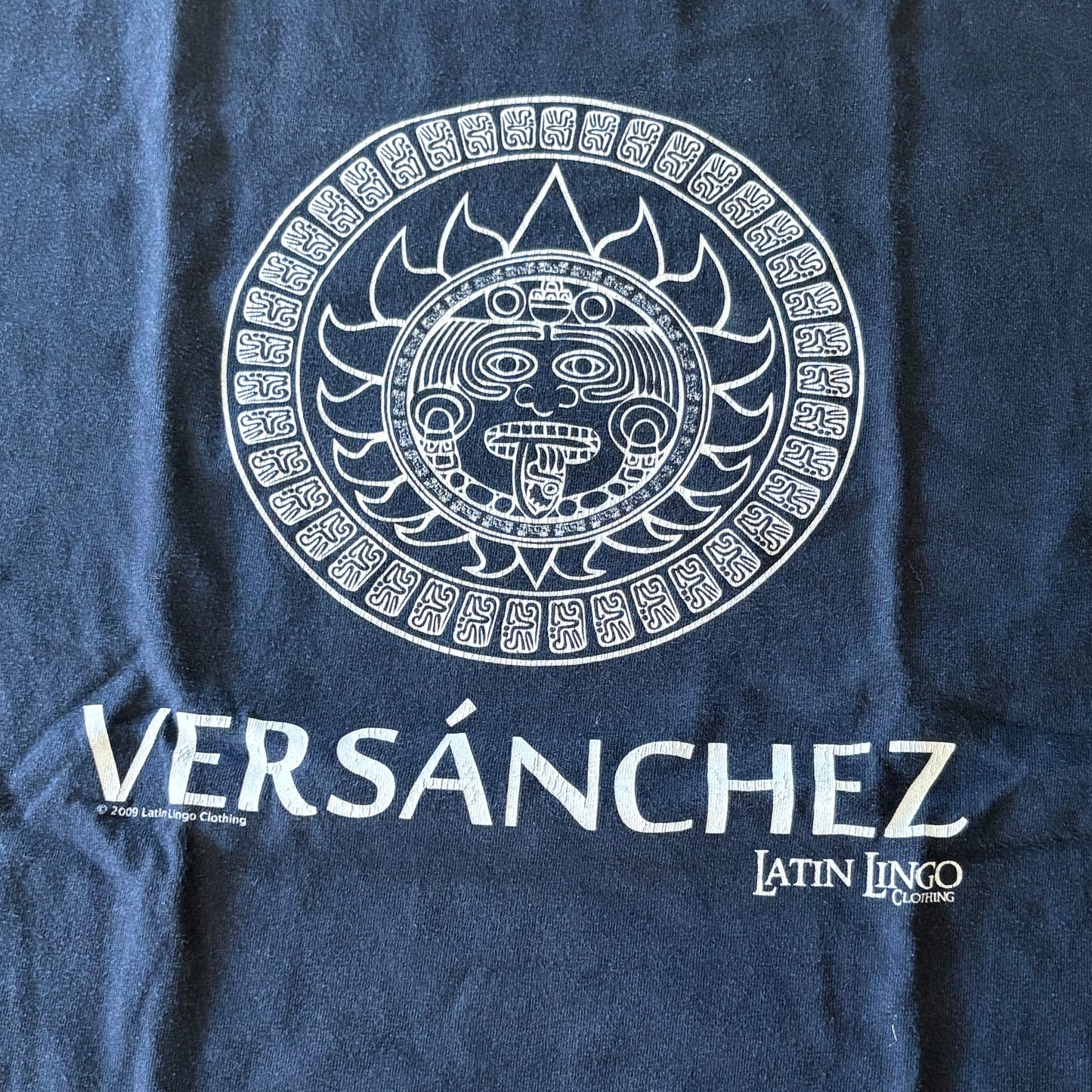 Latin Lingo Versanchez T-Shirt Black Short Sleeve Size XL