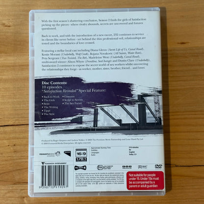 Satisfaction Season 1-3 DVD Complete Series Set PAL 4 VGC