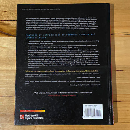 Introduction To Forensic Science and Criminalistics Hardcover 2008 GD