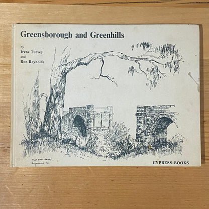 Greensborough and Greenhills Sketchbook Turvey Reynolds Signed Hardcover 1973 GD