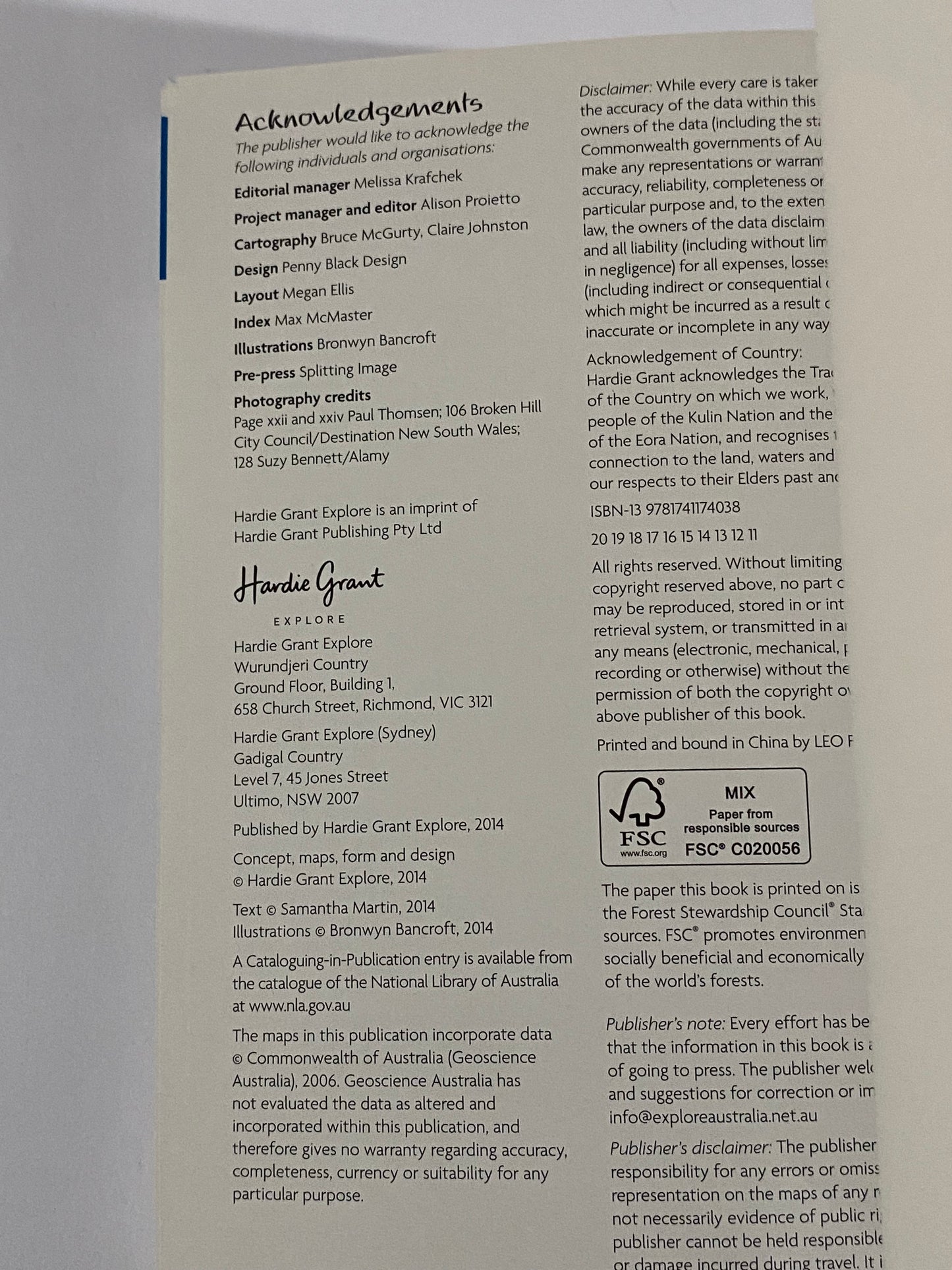 Bush Tukka Guide by Samantha Martin Paperback 2014 VGC