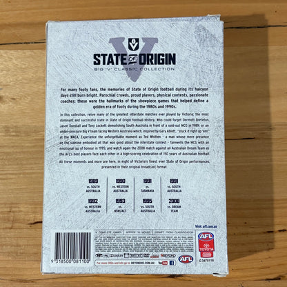 State of Origin Big V Classic Collection DVD Box-Set PAL 4 VGC