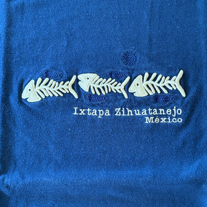 Ixtapa Zihuatanejo Mexico T-Shirt Blue Short Sleeve Size XL