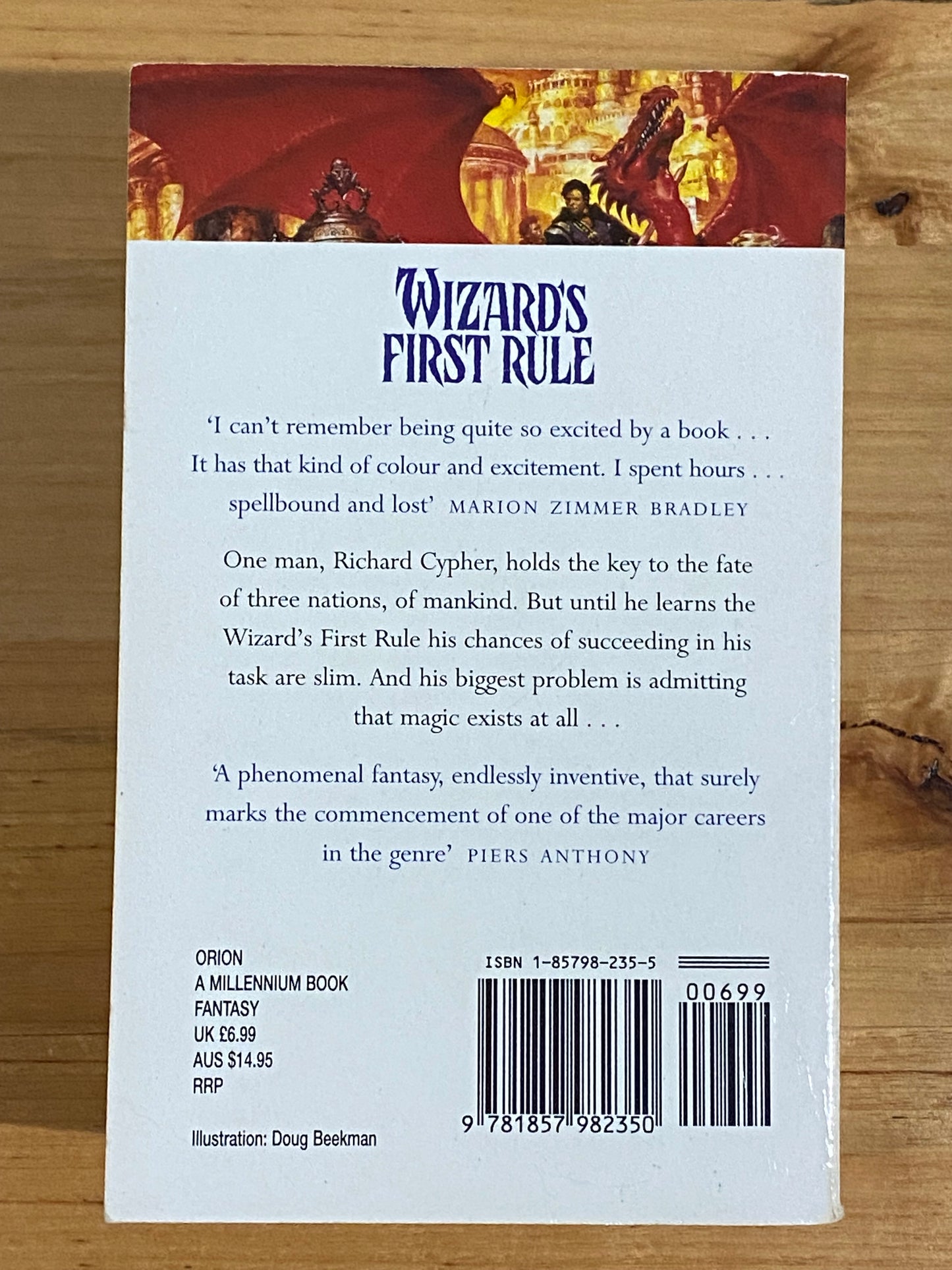 Wizard's First Rule by Terry Goodkind Paperback 1997 GD