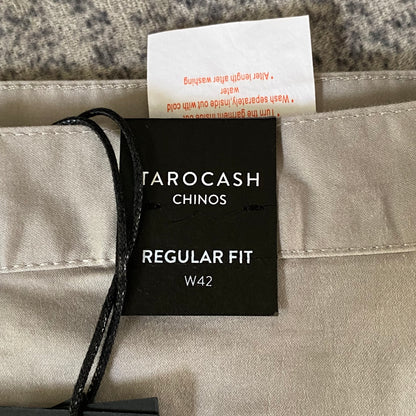 Tarocash Men’s Chinos Putty Sz 42-inch Waist Regular Zip Fly New With Tags