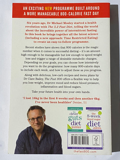 The Fast 800 and The Clever Guts Diet by Dr Michael Mosley 2 x Paperback Book GD