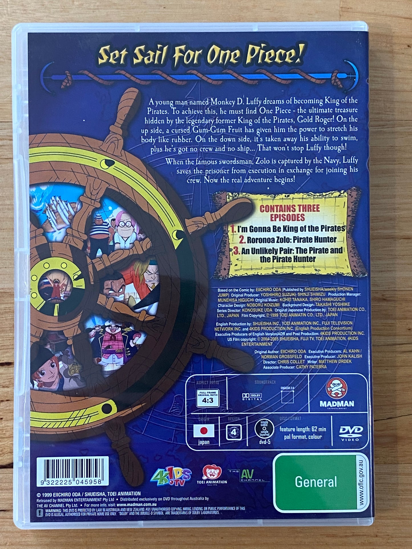 One Piece King Of The Pirates 01 DVD Shonen Jump Complete With Stickers VGC