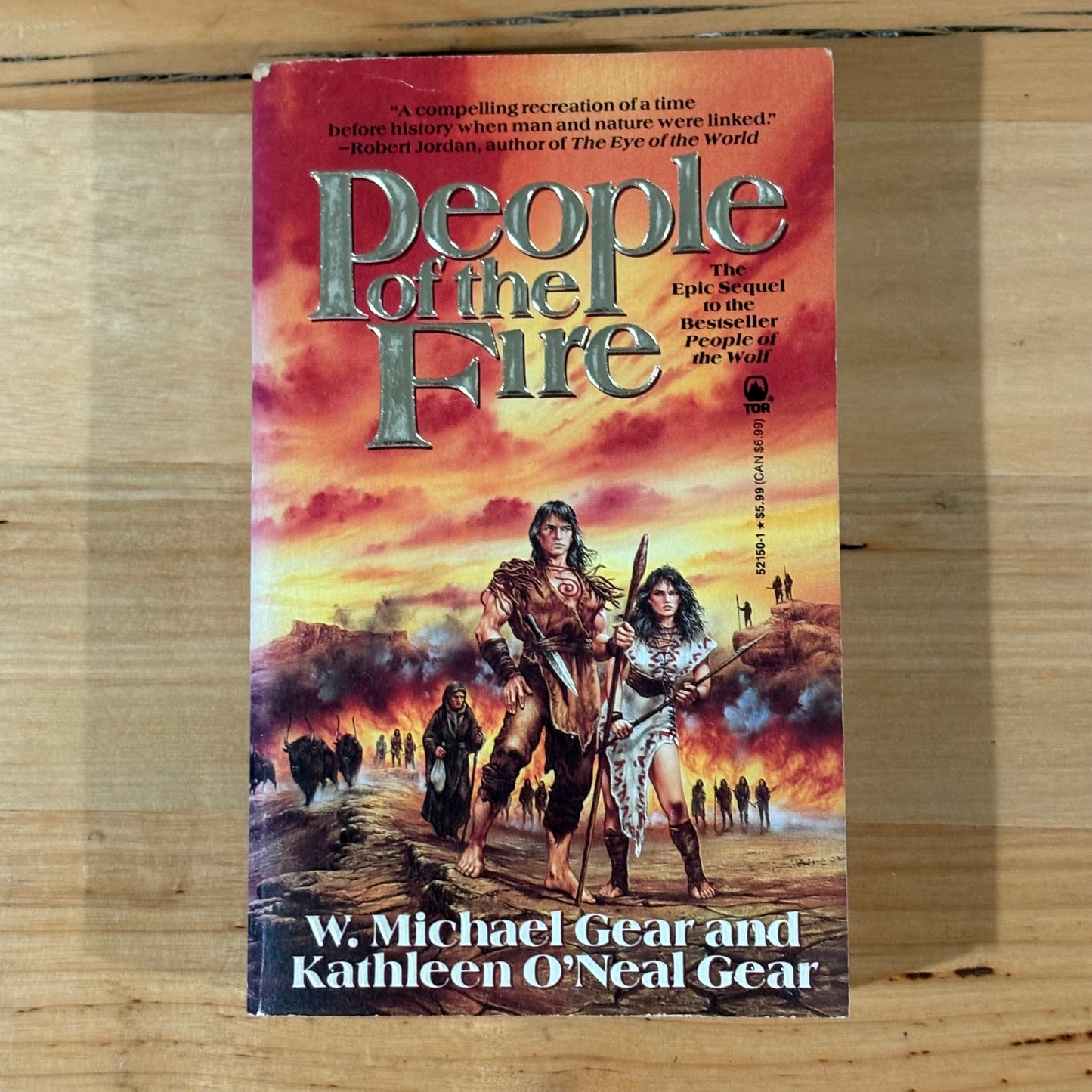People Of The Fire & The River Michael Gear and Kathleen O'Neill Gear Paperback x 2