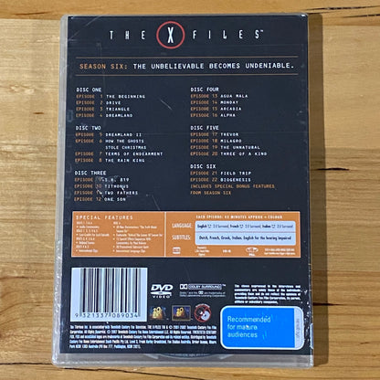 The X-Files Season Six DVD 6-Disc Set PAL 4 Brand New Sealed