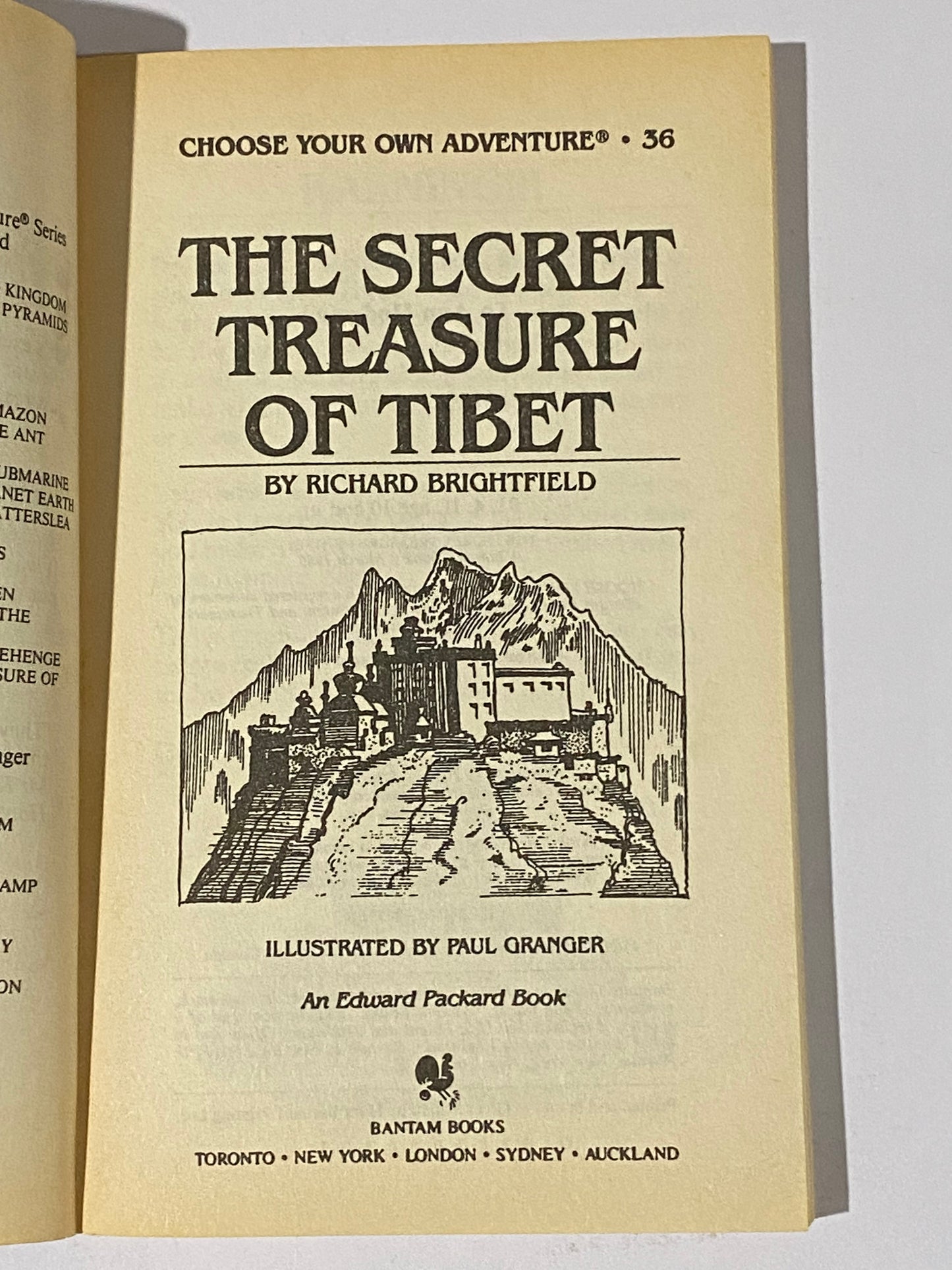 Choose Your Own Adventure 36 The Secret Treasure of Tibet Paperback 1985 VGC