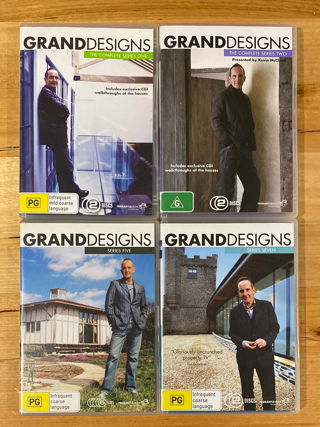 Grand Designs Series 1, 2, 5 & 7 DVD Four Complete Series Bundle PAL 4 VGC