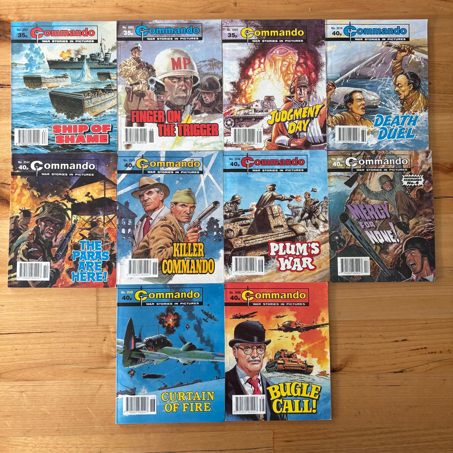 Commando War Comics x 10 Bundle All Published 1991 & 1992 DC Thomson GD