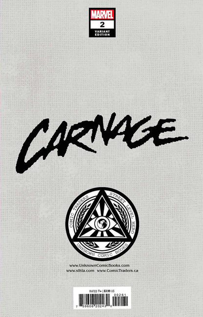 CARNAGE (2022) #2 UNKNOWN COMICS MARCO TURINI VARIANT