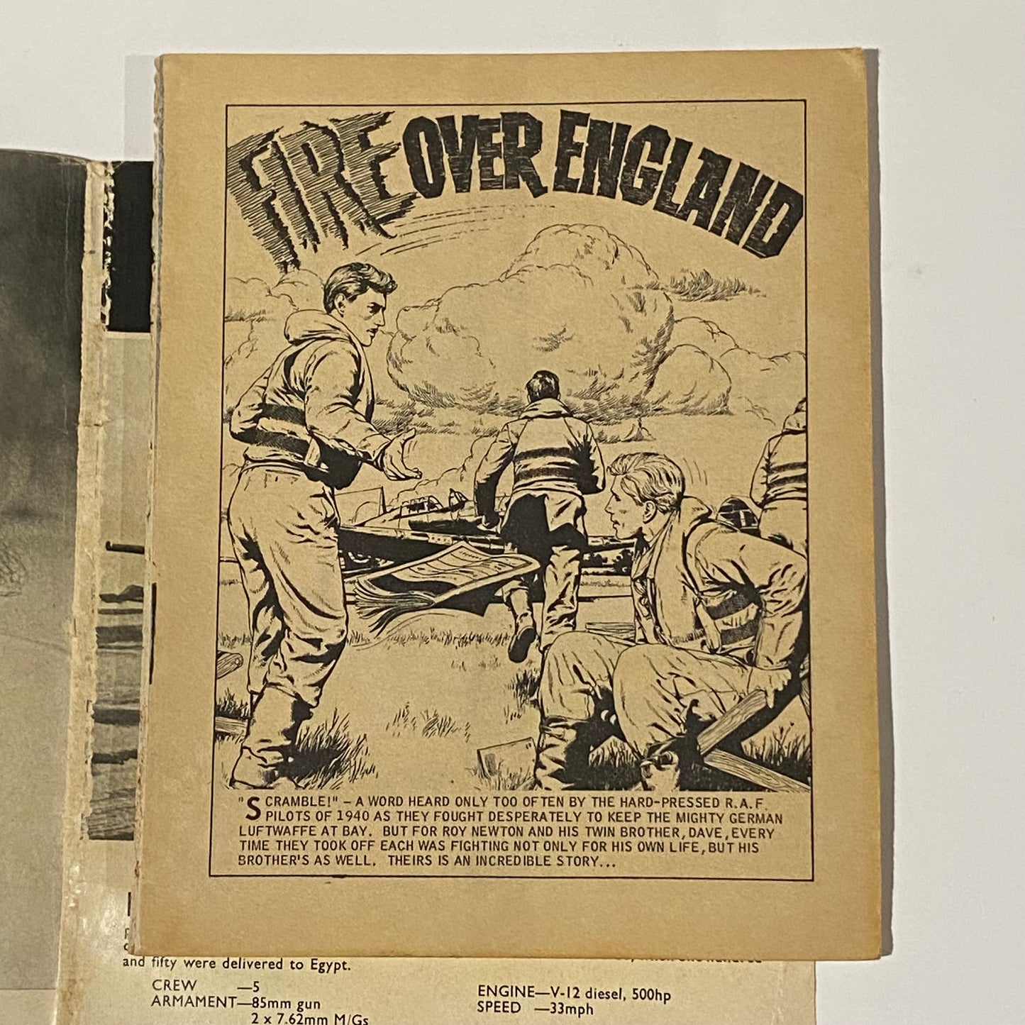 Commando War Comic #784 Fire Over England 1973