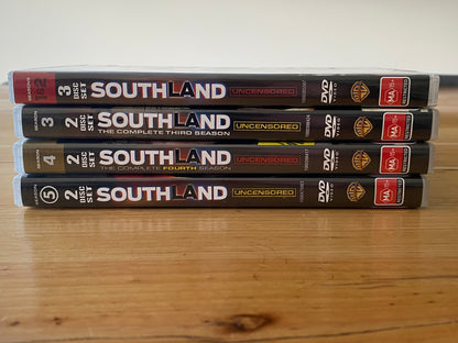 Southland Uncensored Complete Set DVD Seasons 1-5 PAL 4 VGC