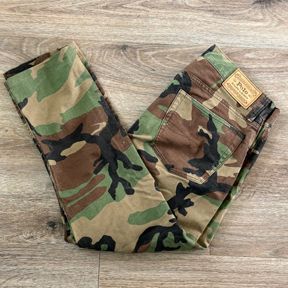 Polo Ralph Lauren Cargo Pants Camoflauge Pattern Mens Sz 82A Button Fly