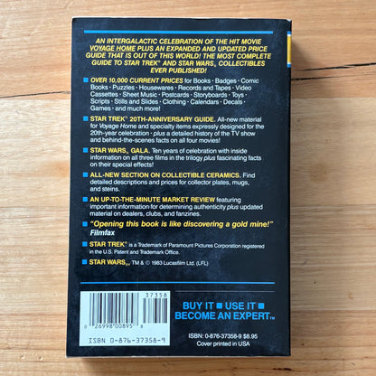 Official Price Guide Star Trek and Star Wars Collectibles 2nd Ed Paperback VTG