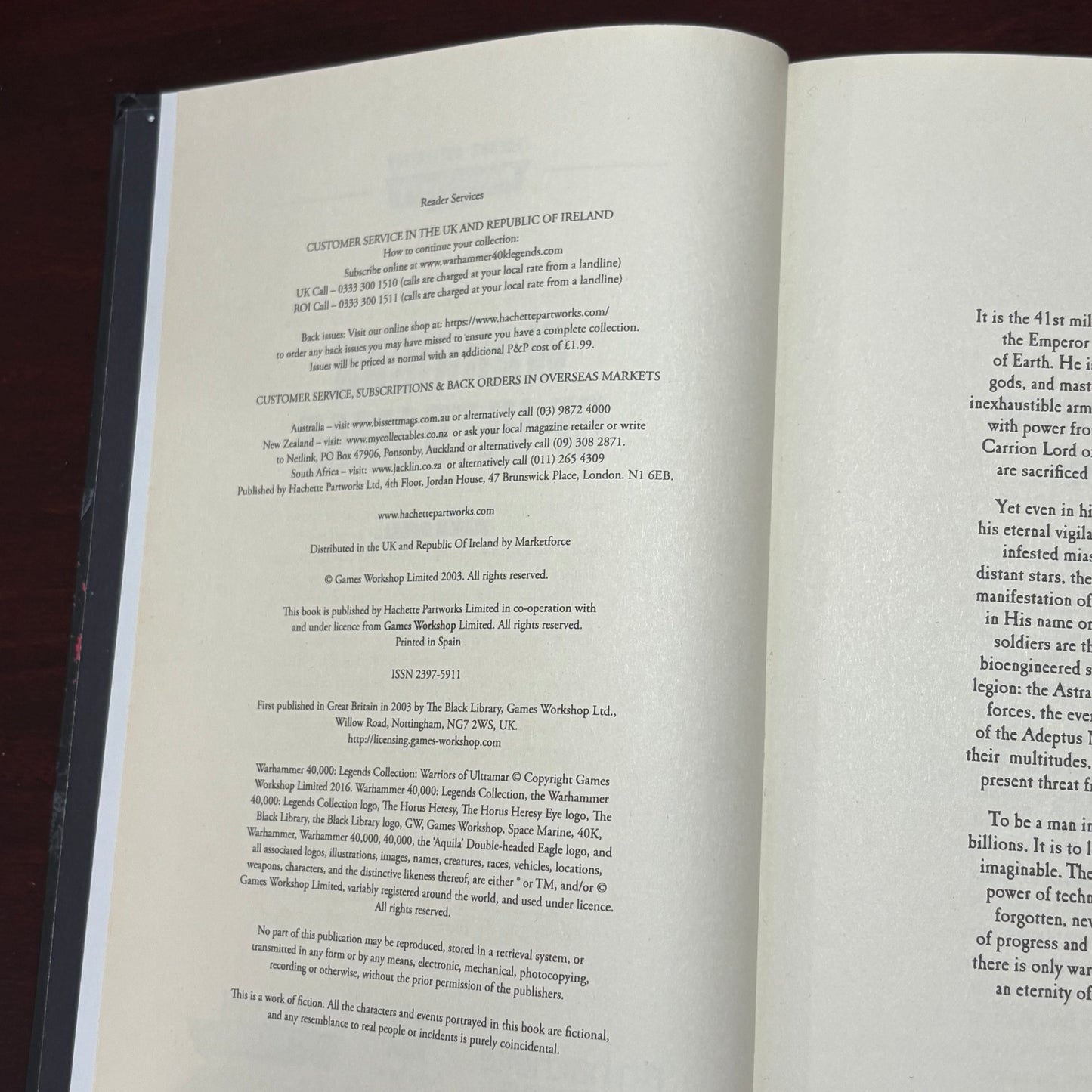 Warhammer 40,000 Legends Collection Warriors of Ultramar Graham McNeill GD