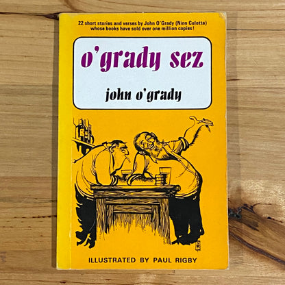 Aussie Etiket O'Grady Sez It's Your Round Mate John O'Grady 3 Hardcover Books