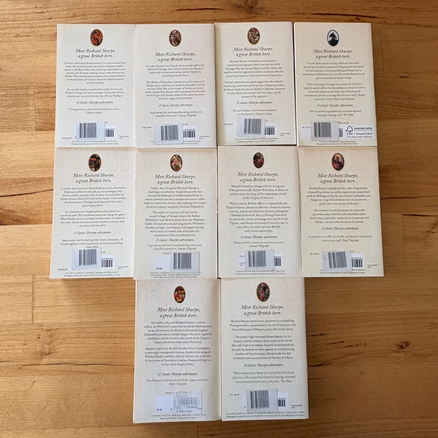 Sharpe Bernard Cornwell Historical Military Bundle of 10 Paperbacks VGC