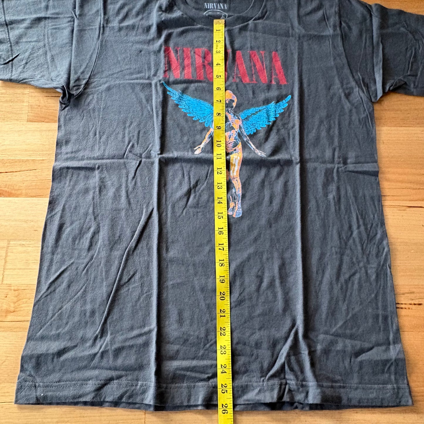 Nirvana In Utero T-Shirt Black Short Sleeve Size Large