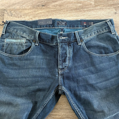 Armani Jeans J23 Mens Slim Fit Stretch Denim W34 L34 Blue New With Tags