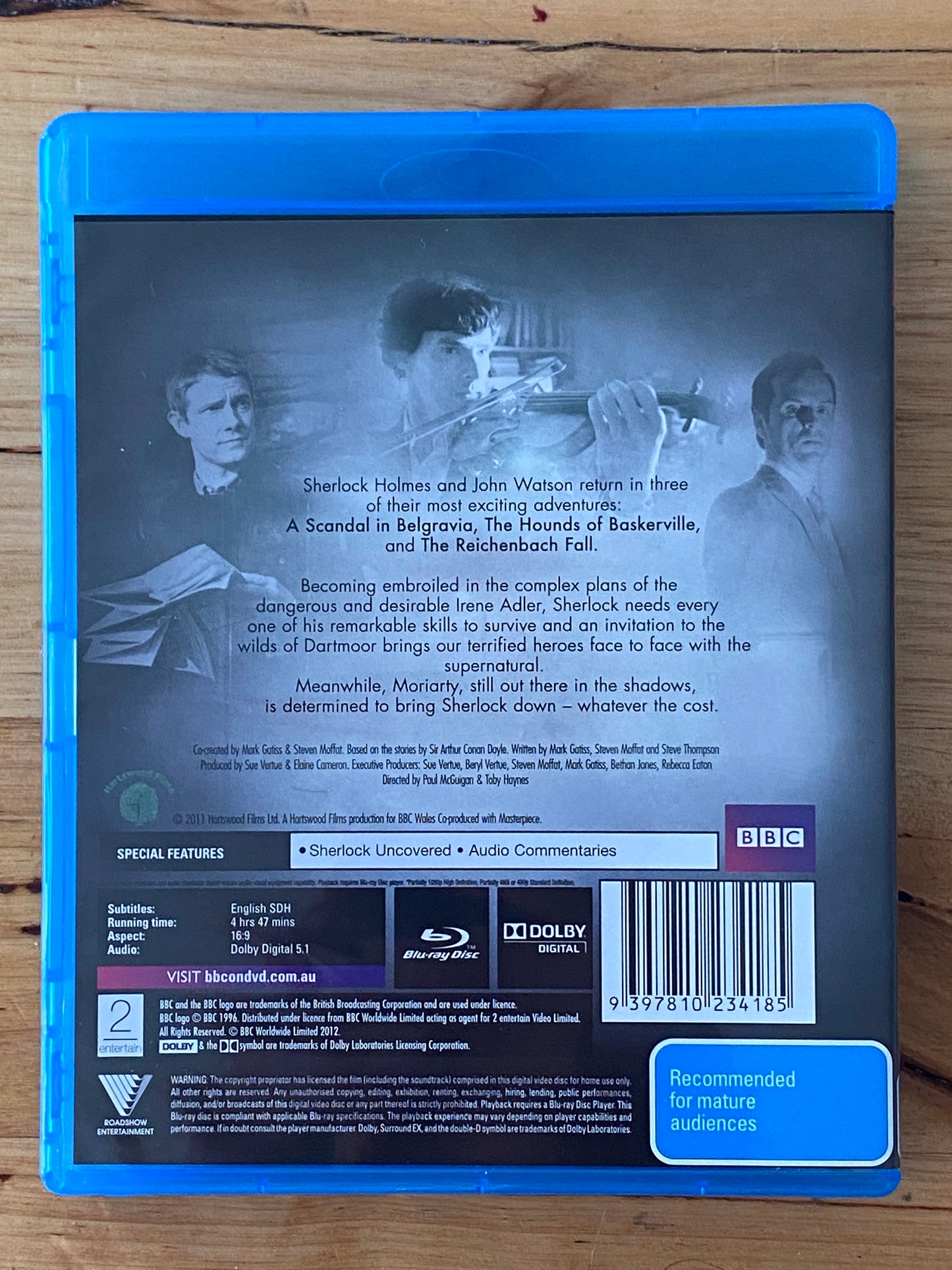 Sherlock Blu-ray Complete Set Series 1-4 BBC Drama Abominable Bride Region B VGC